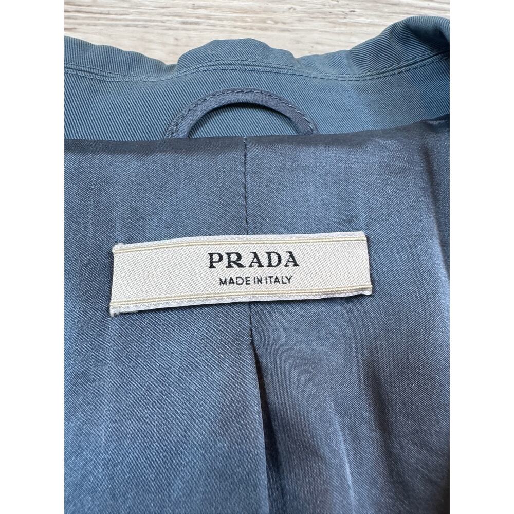 Vintage 90s Y2K Prada Silk Blazer Quiet Luxury Office Siren Workwear Slub Small - Picture 4 of 9